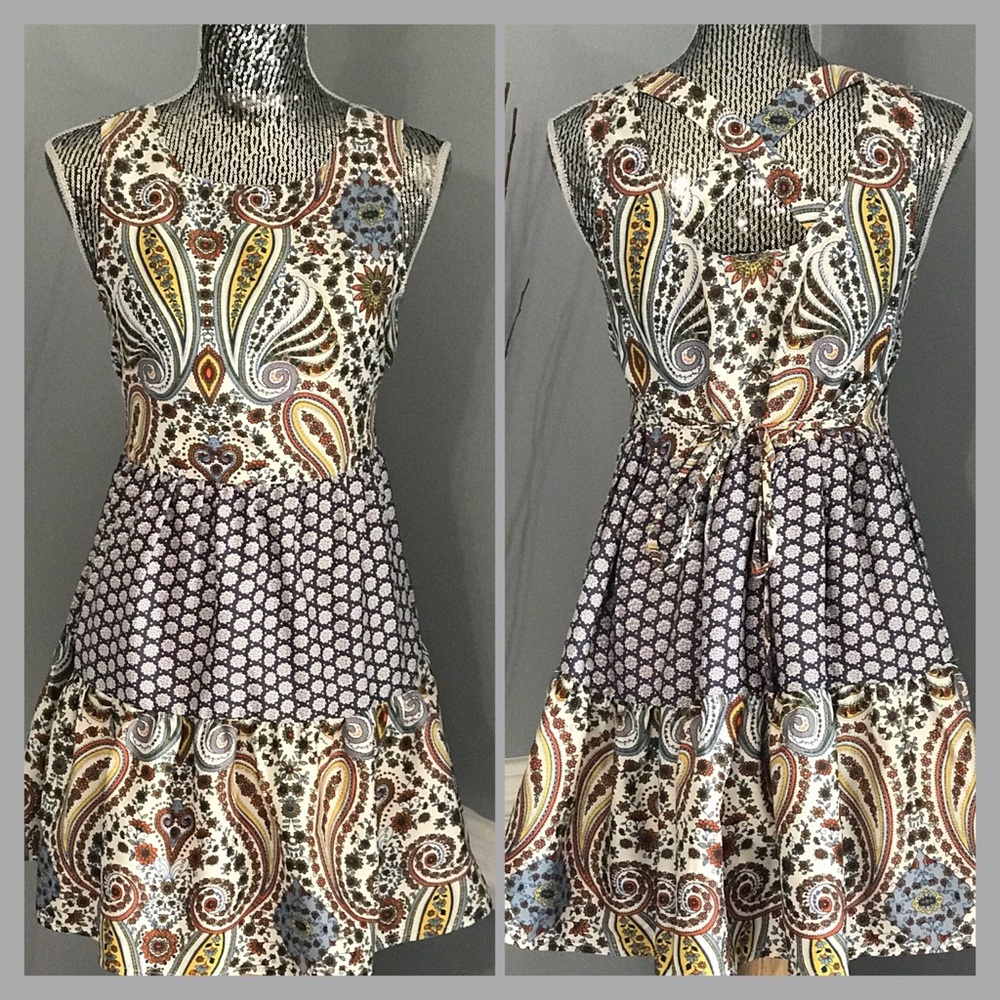 Band Of Gypsies Multi Print Dress Size Small